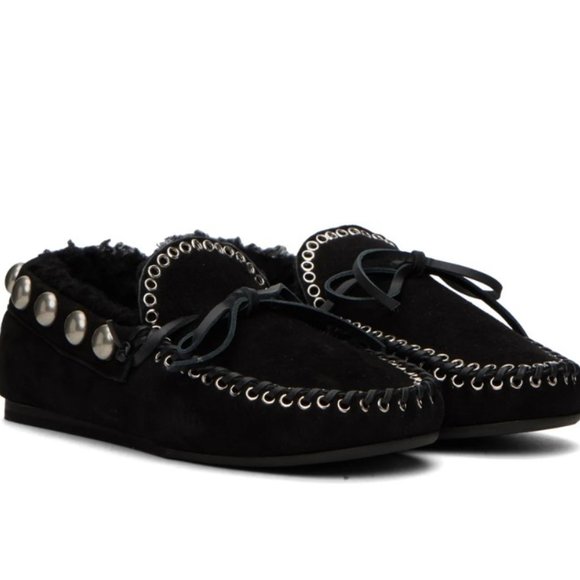 ISABEL MARANT Black Faomee Loafers NEW more photos Size 41 - Picture 1 of 4